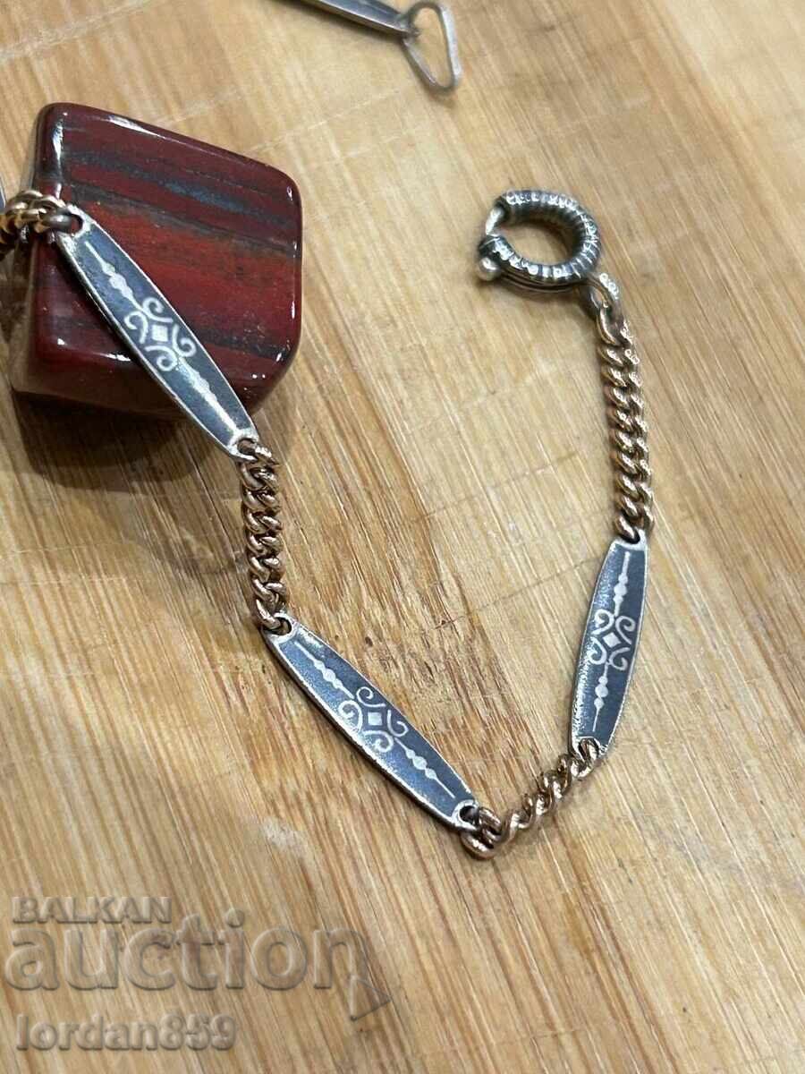 Γυναικείο ασημένιο βραχιόλι επιχρυσωμένο με νιέλο Art Deco με τιμή 55.00 BGN | € 28.12