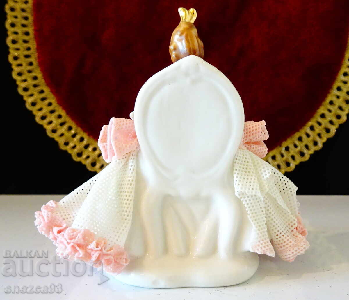 Πορσελάνινο ειδώλιο Δρέσδης δαντέλα - 6