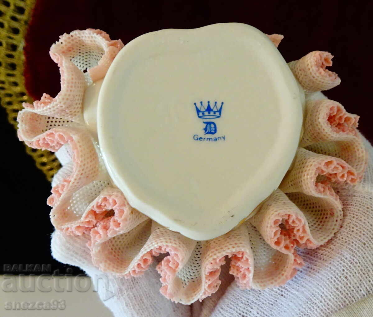 Πορσελάνινο ειδώλιο Δρέσδης δαντέλα - 7