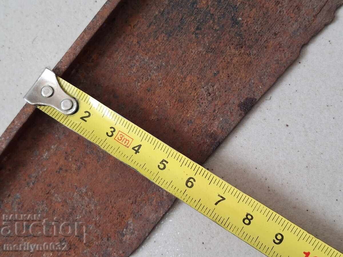 Стара ръчно кована коса за косене, ковано желязо - 7