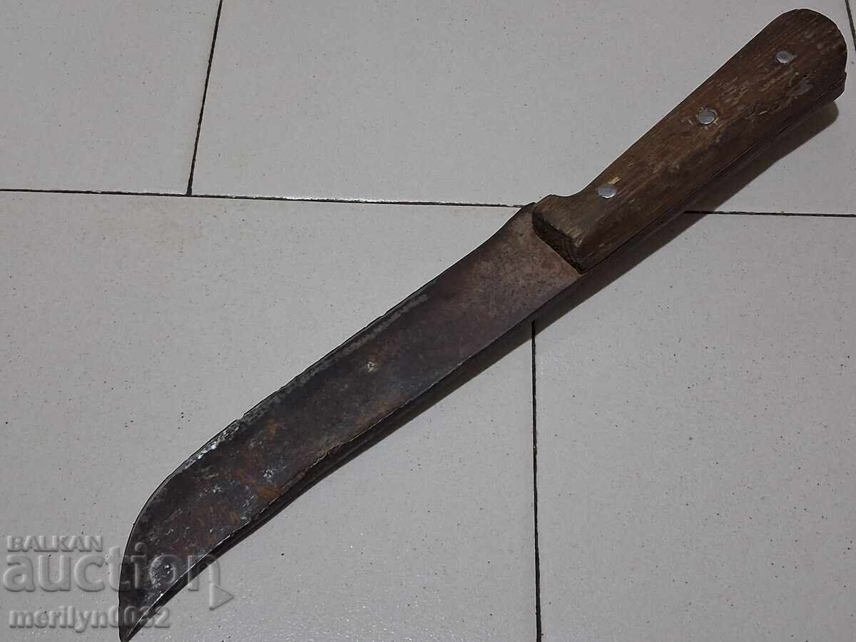 Δημοπρασία Παλιό σφυρήλατο μαχαίρι, καρακουλάκ, λεπίδα βοσκού, σιμιτάρι