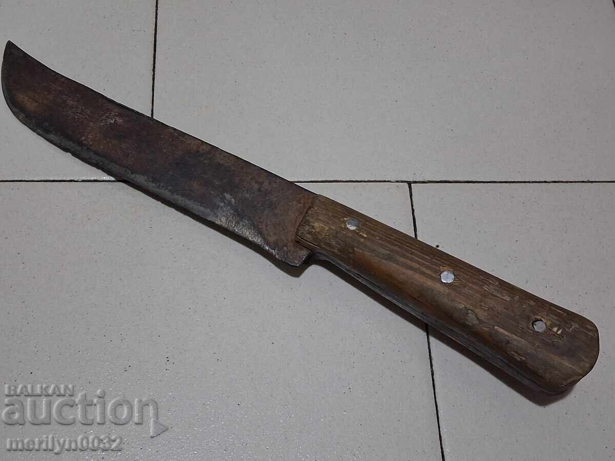 Παλιό σφυρήλατο μαχαίρι, καρακουλάκ, λεπίδα βοσκού, σιμιτάρι - 5