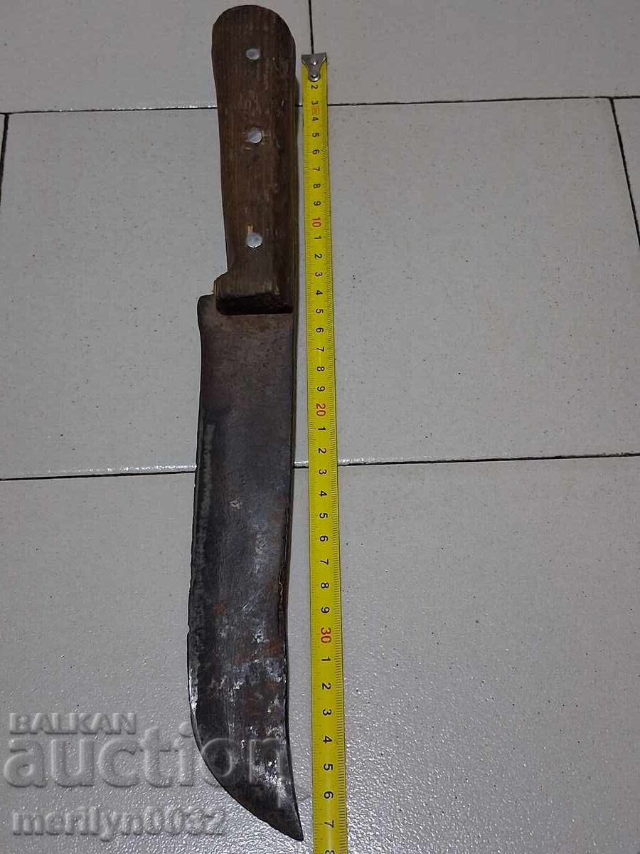 Παλιό σφυρήλατο μαχαίρι, καρακουλάκ, λεπίδα βοσκού, σιμιτάρι - 6