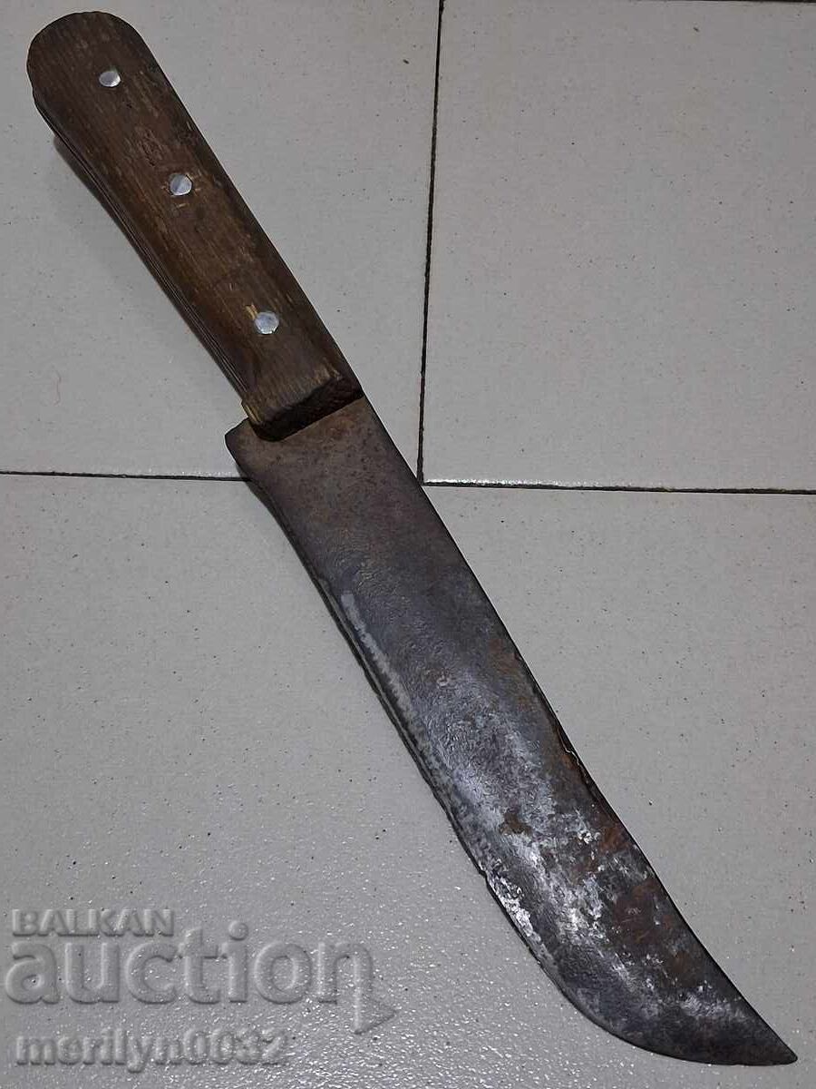 Παλιό σφυρήλατο μαχαίρι, καρακουλάκ, λεπίδα βοσκού, σιμιτάρι