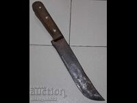 Cuțit vechi forjat manual, karakulak, lamă de cioban, iatagan