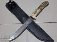 Κυνηγετικό μαχαίρι με λαβή από ελαφοκέρατο