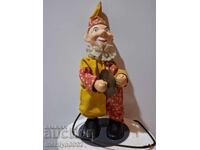 Păpușă veche, jucărie mecanică pentru copii