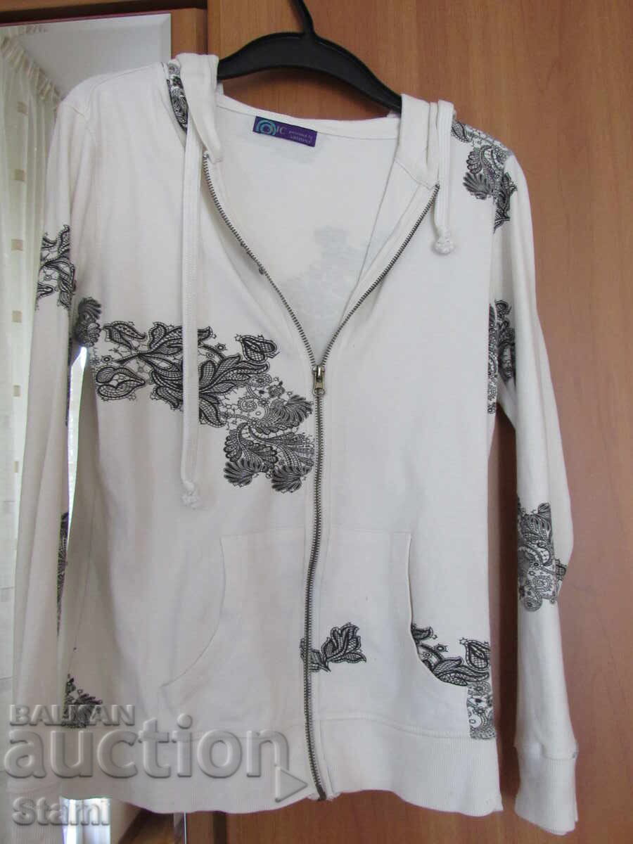 Λευκό γυναικείο φούτερ με στάμπα ARIZONA, μέγεθος 10/12 Μ