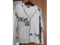 Bluza de trening albă de damă cu imprimeu ARIZONA, mărimea 10/12 L