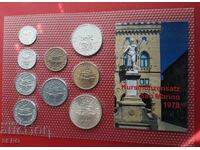 San Marino - SET 1978 din 9 monede - 500 lire sunt argint