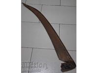 Old hand-forged scythe for mowing Number 5 wrought iron