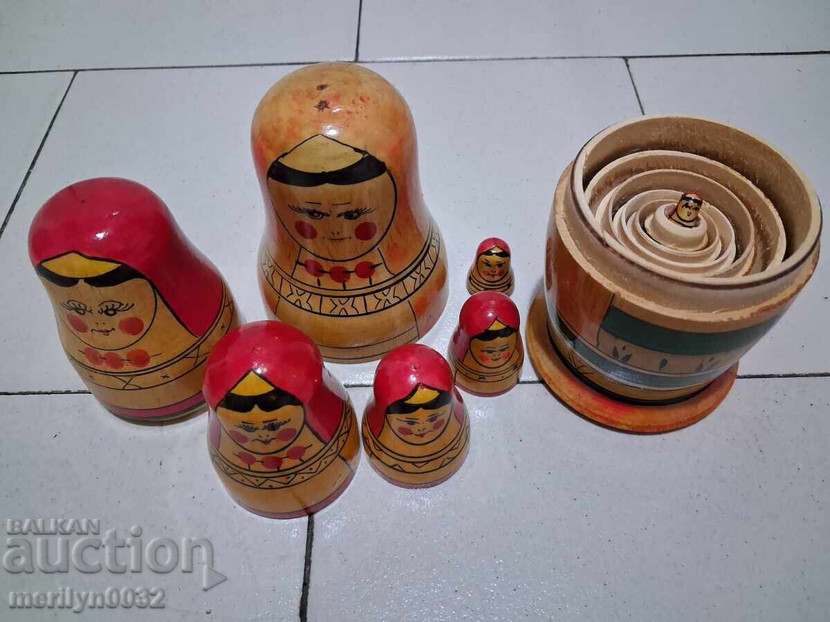 Livrarea Jucărie pentru copii păpușă matrioșka matrioșki 7 bucăți URSS