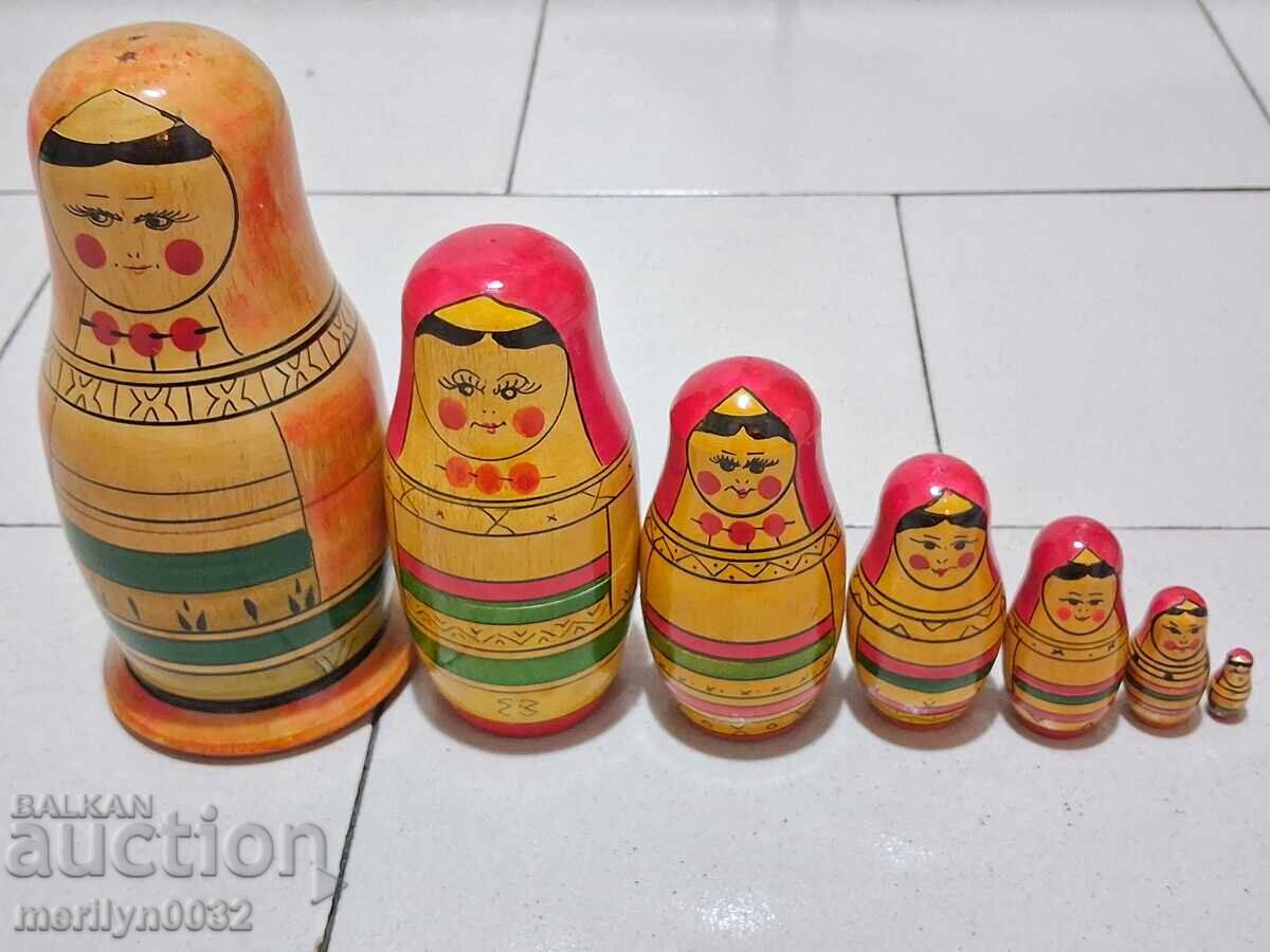 Jucărie pentru copii păpușă matrioșka matrioșki 7 bucăți URSS - 6