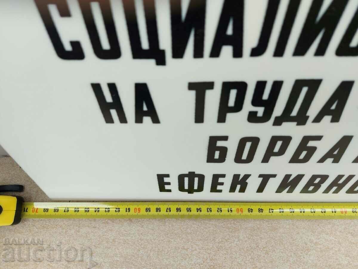 Auction SOC PLASTIC PROPAGANDA SIGN SLOGAN LARGE PERFECT Auction SOC PLASTIC PROPAGANDA SIGN SLOGAN LARGE PERFECT