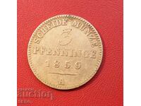 Γερμανία-Πρωσία-3 Pfennig 1859 Α-Βερολίνο