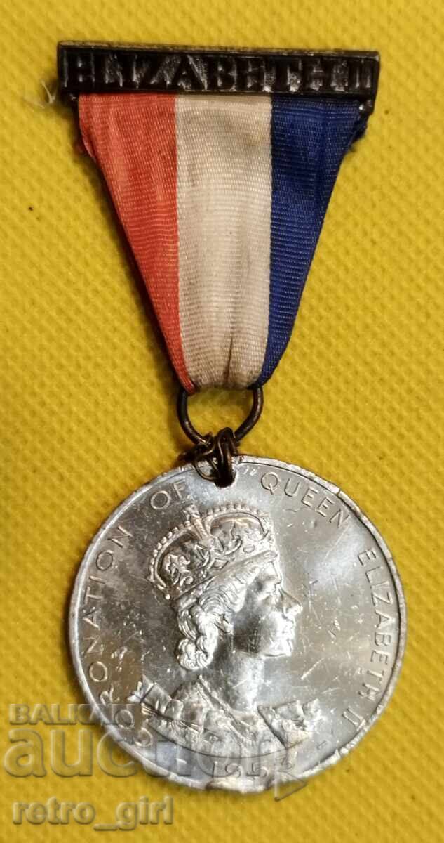 Ηνωμένο Βασίλειο μετάλλιο για την στέψη της Ελισάβετ Β'