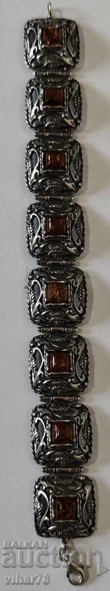silver bracelet with amber with price 450.00 BGN | € 230.08 silver bracelet with amber with price 450.00 BGN | € 230.08