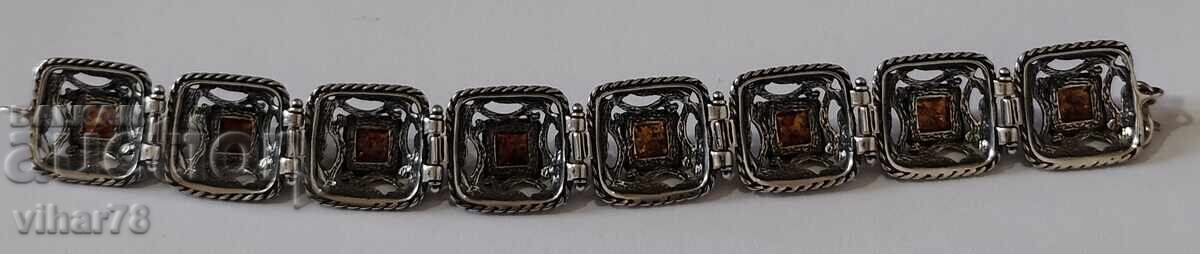 silver bracelet with amber - 6 silver bracelet with amber - 6