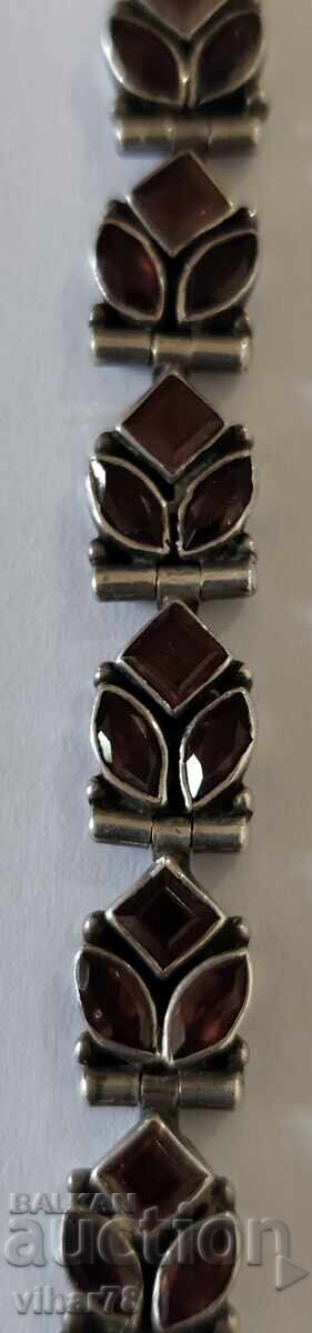 bratara de argint cu granat - 5