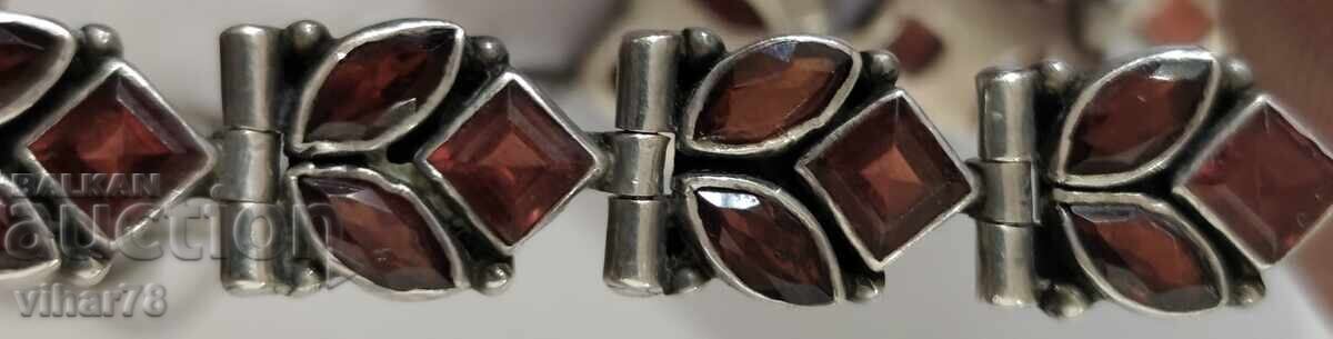 bratara de argint cu granat - 7