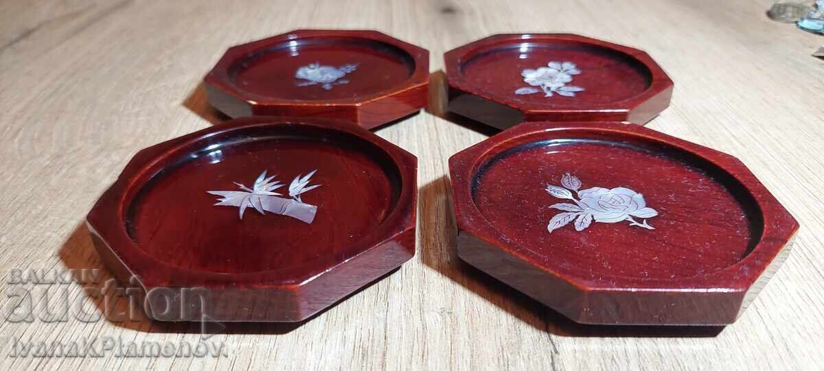 Wooden coasters inlaid with mother-of-pearl for connoisseurs with price € 20.45 | 40.00 BGN