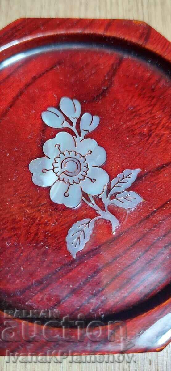 Wooden coasters inlaid with mother-of-pearl for connoisseurs - 5