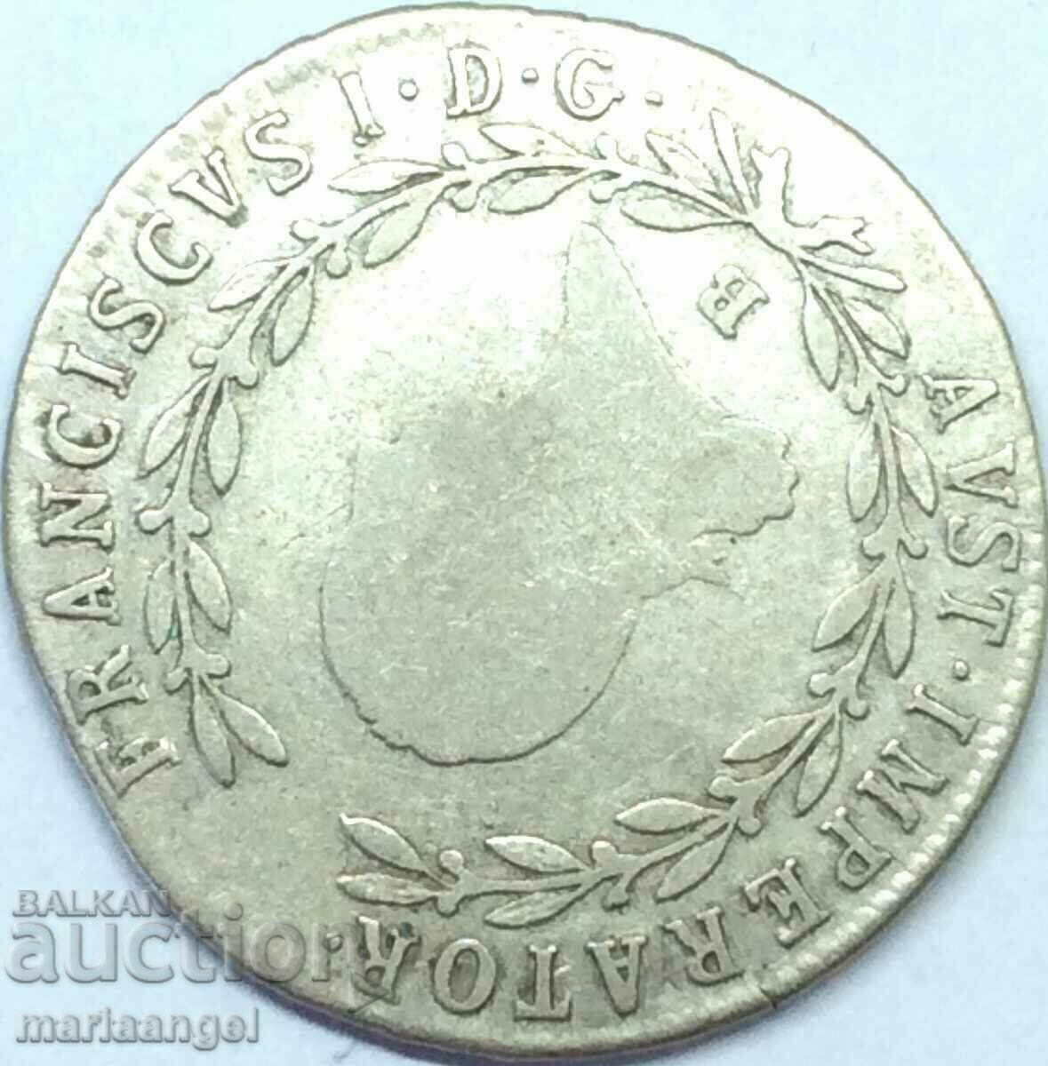 Auction  20 Kreuzer 1818 Austria B - Kremnitz Hungary silver