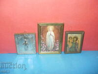 Лот от 3 иконки с различни изображения на светци