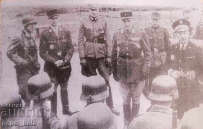 Fotografie - Himmler în fața unei unități SS - Al Doilea Război Mondial (reproducere)