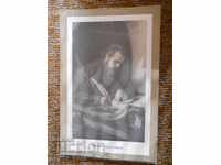 Portret școlar vechi - Paisie de la Hilandar (carton caserat)