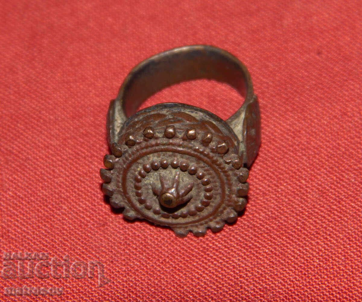 Σταροί παραδοσιακός μπρούτζινος γυναικείος δακτύλιος