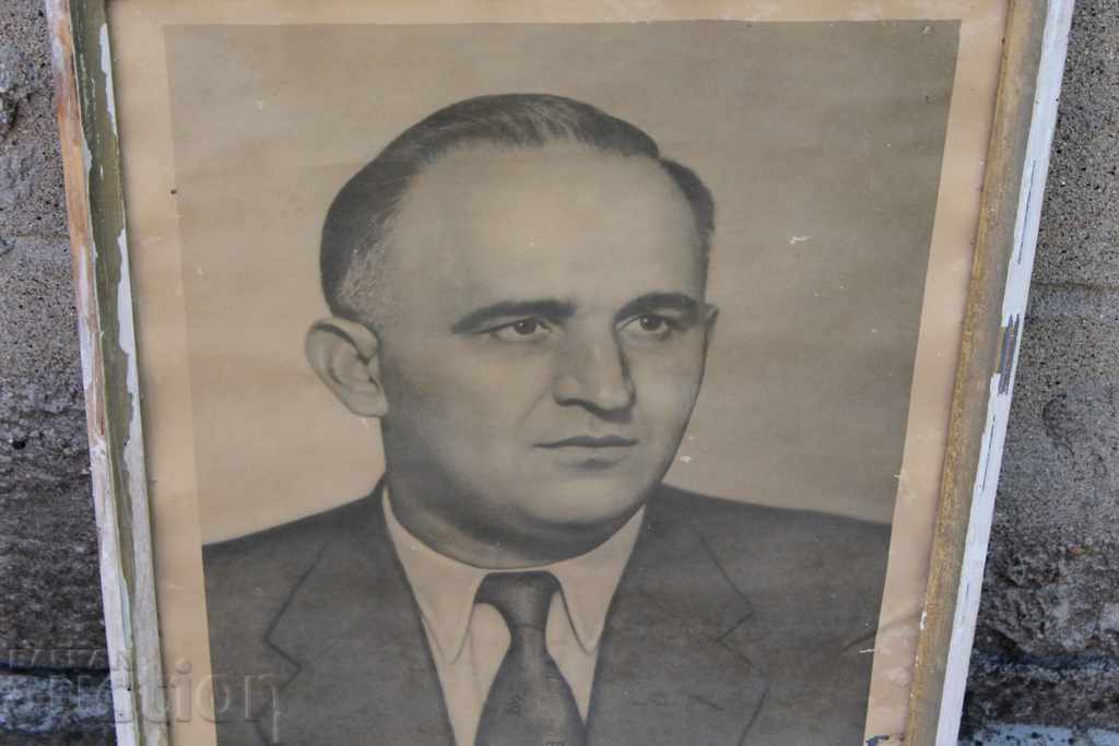 1950-ТЕ СОЦ РАНЕН ПОРТРЕТ НА ТОДОР ЖИВКОВ РАМКА СТЪКЛО - 6 1950-ТЕ СОЦ РАНЕН ПОРТРЕТ НА ТОДОР ЖИВКОВ РАМКА СТЪКЛО - 6