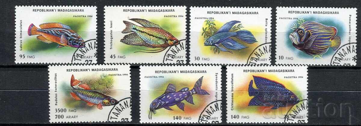 Madagascar 1993-94 CTO - Fauna, fish, sharks, crustaceans with price 2.70 BGN | € 1.38