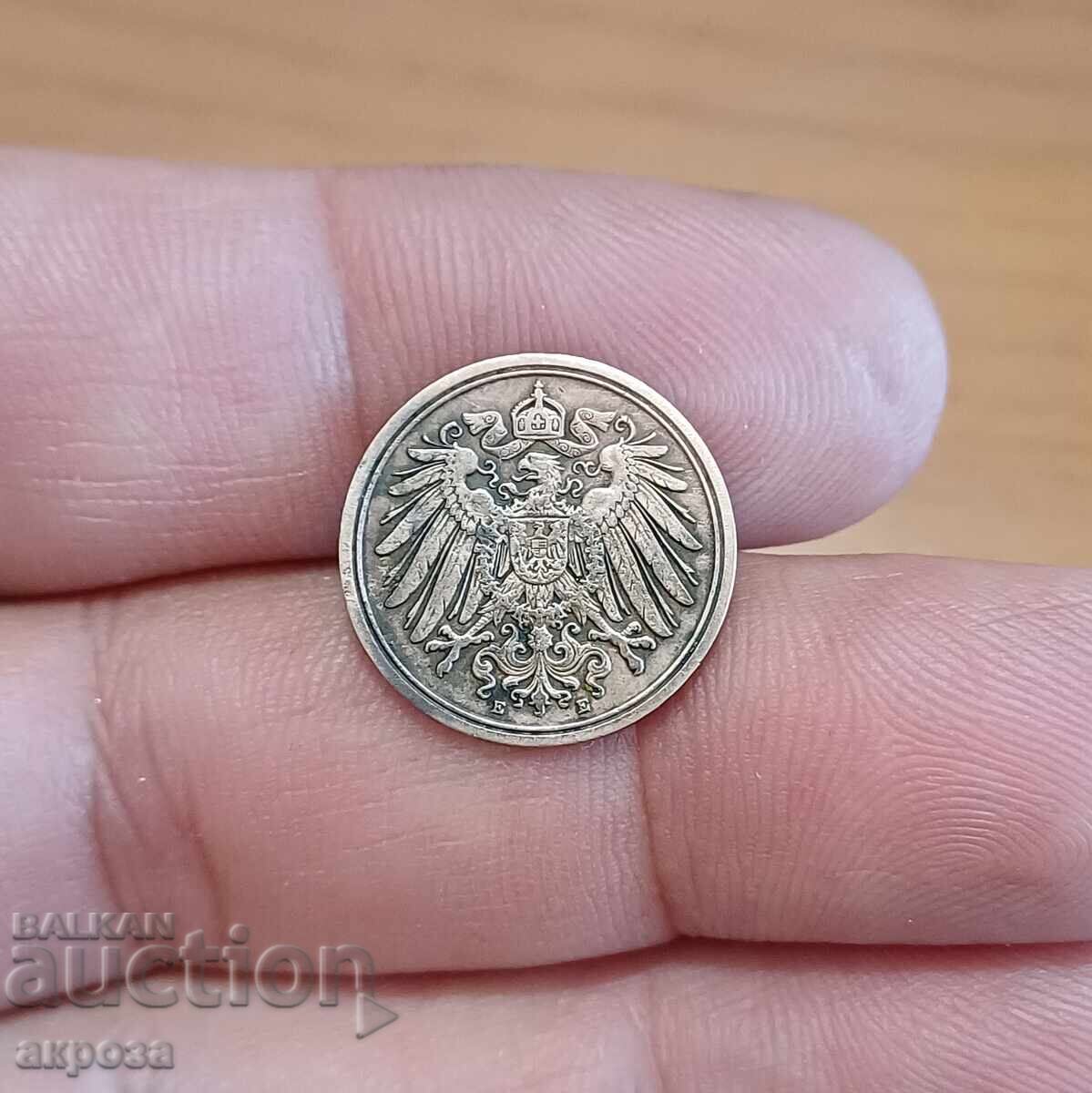 1 πφέννιγκ Γερμανίας 1907/Ε με τιμή 3.20 BGN | € 1.64