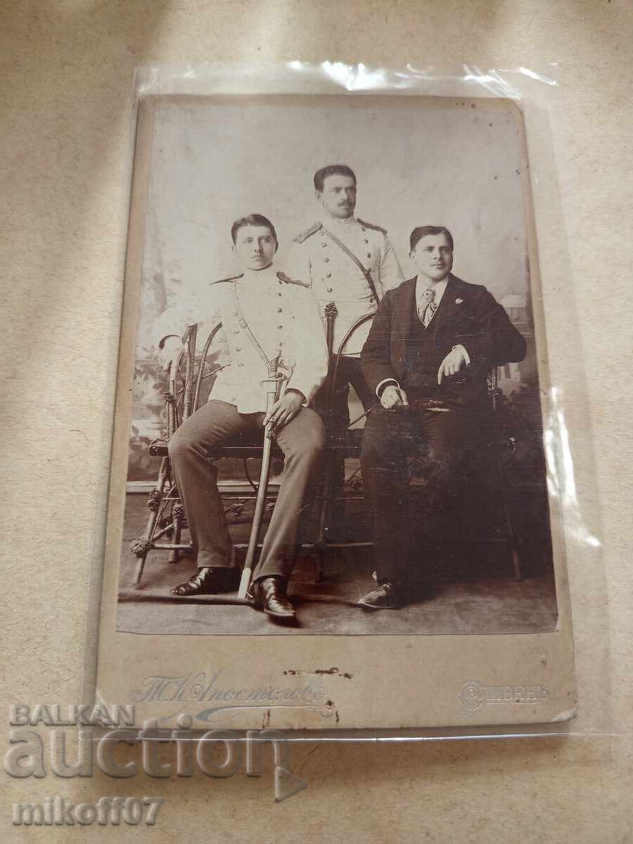 Photograph, cardboard, photography, Prince's Officer, Todor Apostolov, Sliven