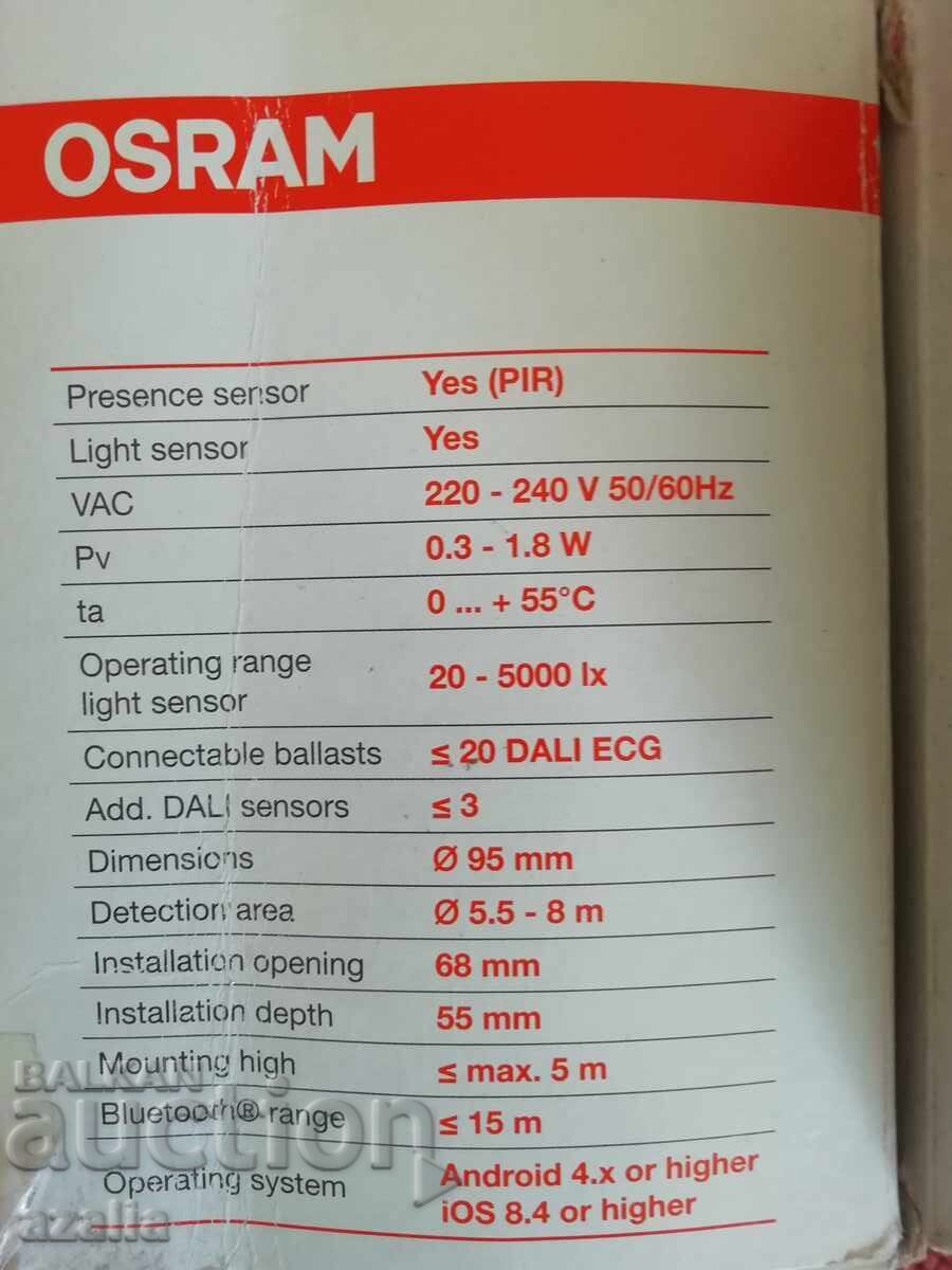 LUXEYE SENSE DALI BT Sensor Lamp with price 10.00 BGN | € 5.11