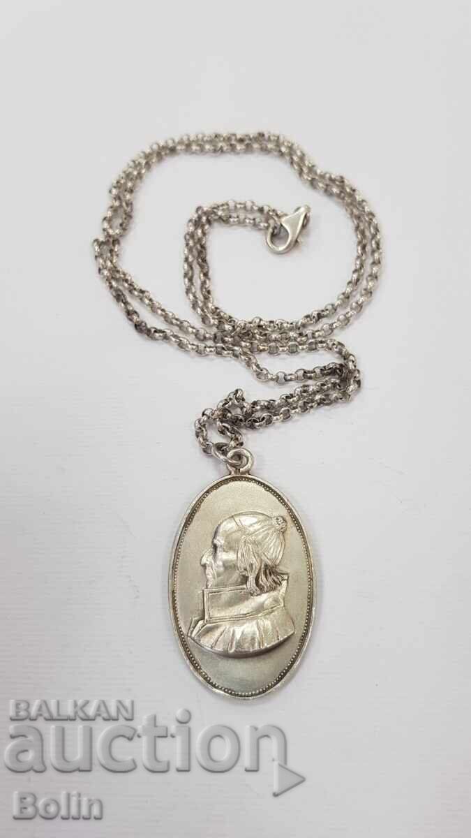 Рядък двустранен сребърен медальон с Иисус Христос - Европа - 6 Рядък двустранен сребърен медальон с Иисус Христос - Европа - 6