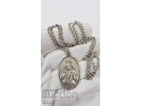 Рядък двустранен сребърен медальон с Иисус Христос - Европа