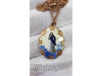 Medalion rar cu email pictat scenic - Secolul al XIX-lea - Europa