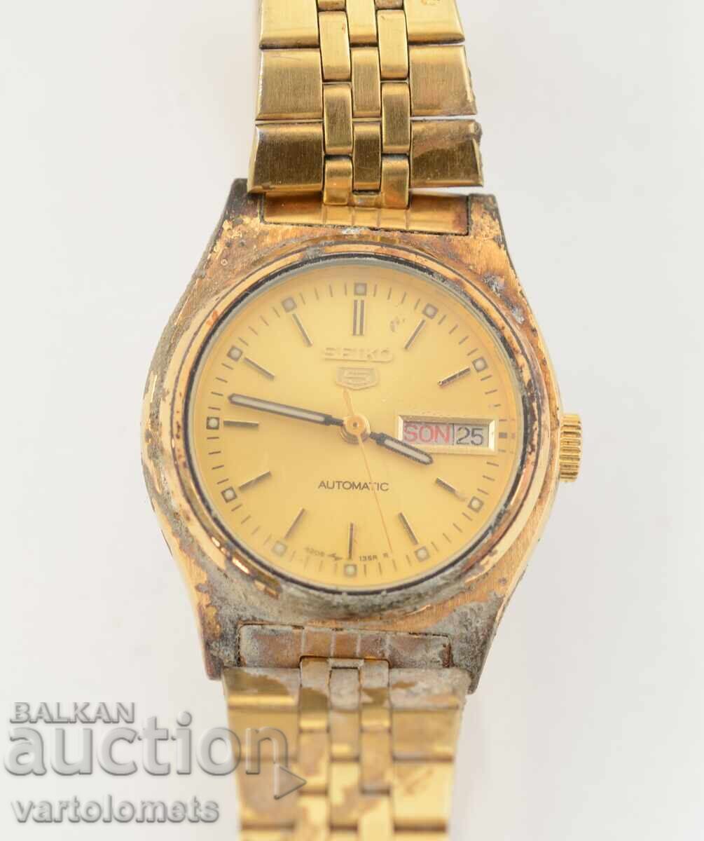 Дамски часовник SEIKO 5 AUTOMATIC - не работи стабилно с цена 15.00 лв. | € 7.67 Дамски часовник SEIKO 5 AUTOMATIC - не работи стабилно с цена 15.00 лв. | € 7.67