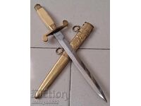 Pumnal de ofițer militar român, social, model, teacă, suporturi