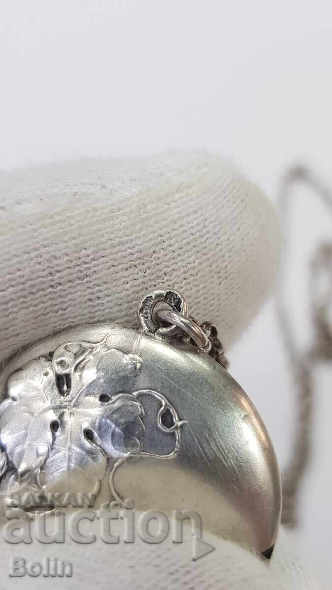 Medalion de argint rar ART-NOUVEAU - Europa 1870 - 1890 - 5