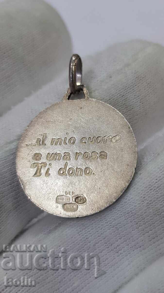 Συλλεκτικό ασημένιο μενταγιόν με σμάλτο - ασήμι 925 - Ευρώπη - 5