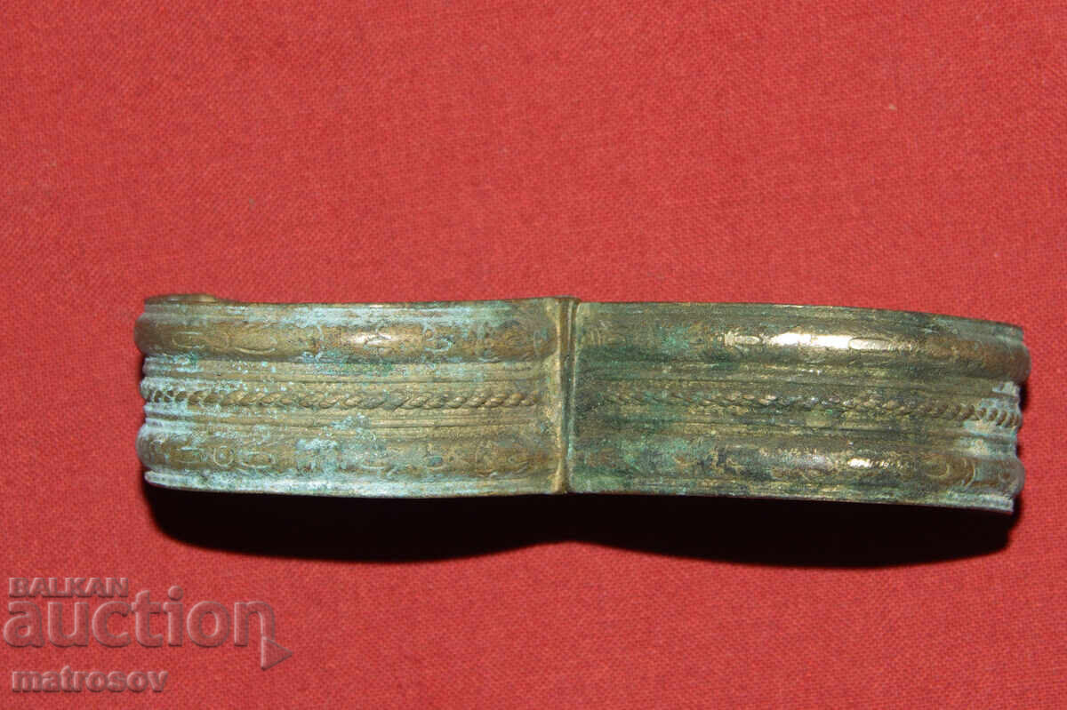 Brățară veche tradițională din bronz, bijuterie - 7