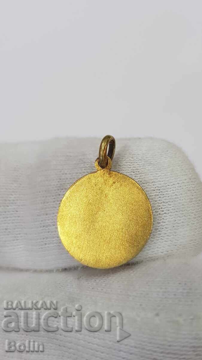 Rare bronze, gold-plated pendant with a Cherub Angel, Europe with price 38.00 BGN | € 19.43