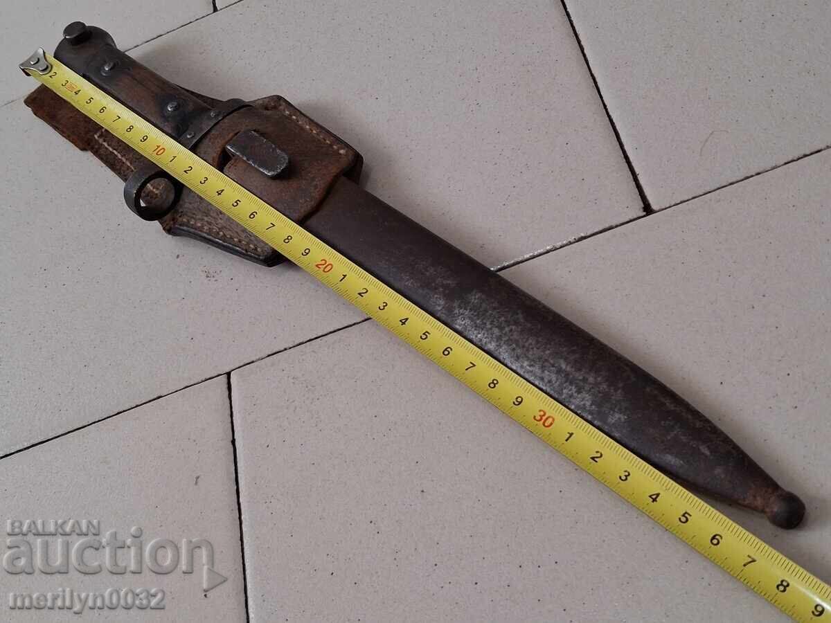 Cuțit baionetă austriac cu teacă, tip baionetă pentru pușca M-95 - 6