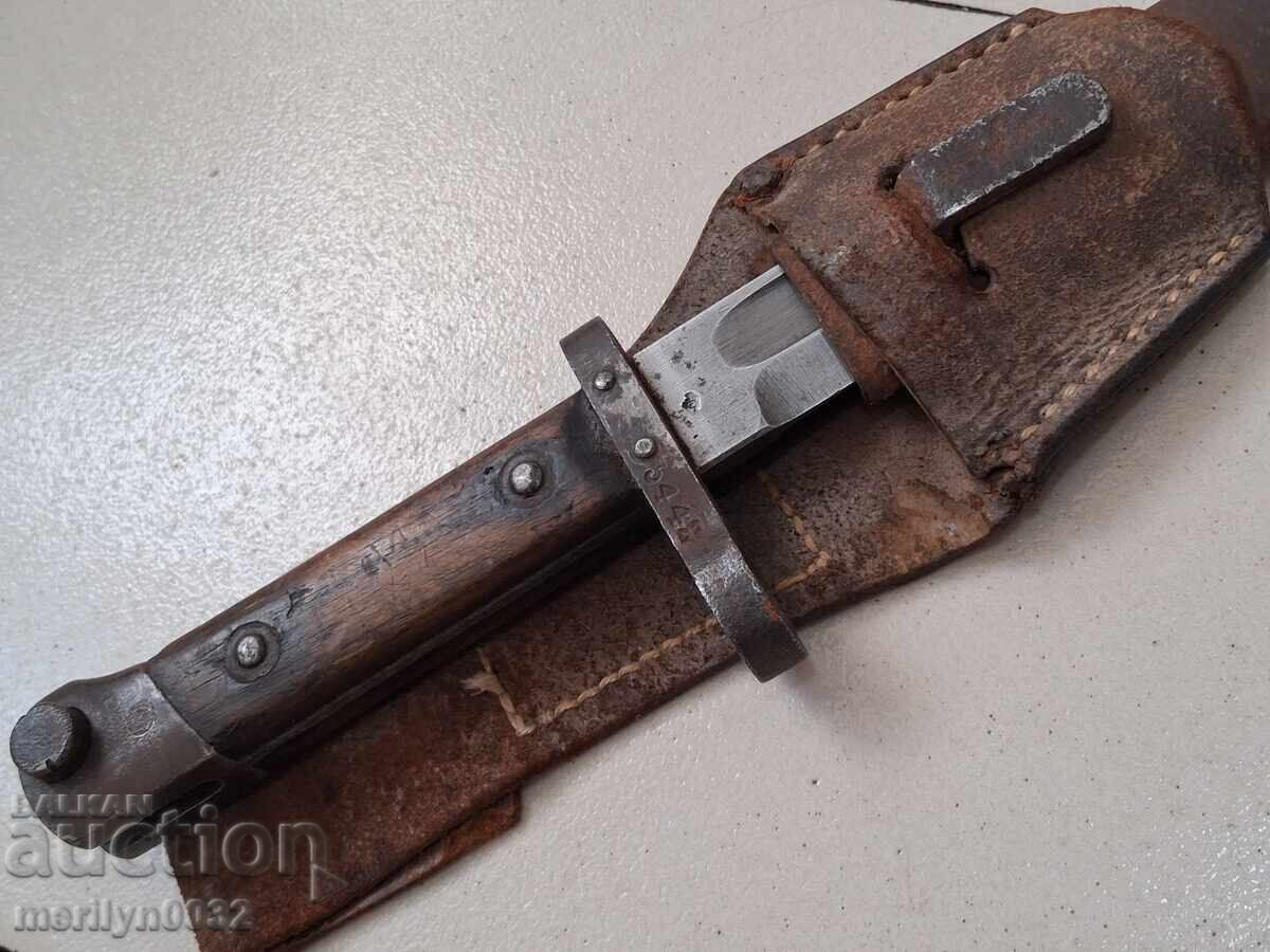 Austrian bayonet with scabbard, Loewe bayonet for M-95 rifle - 7