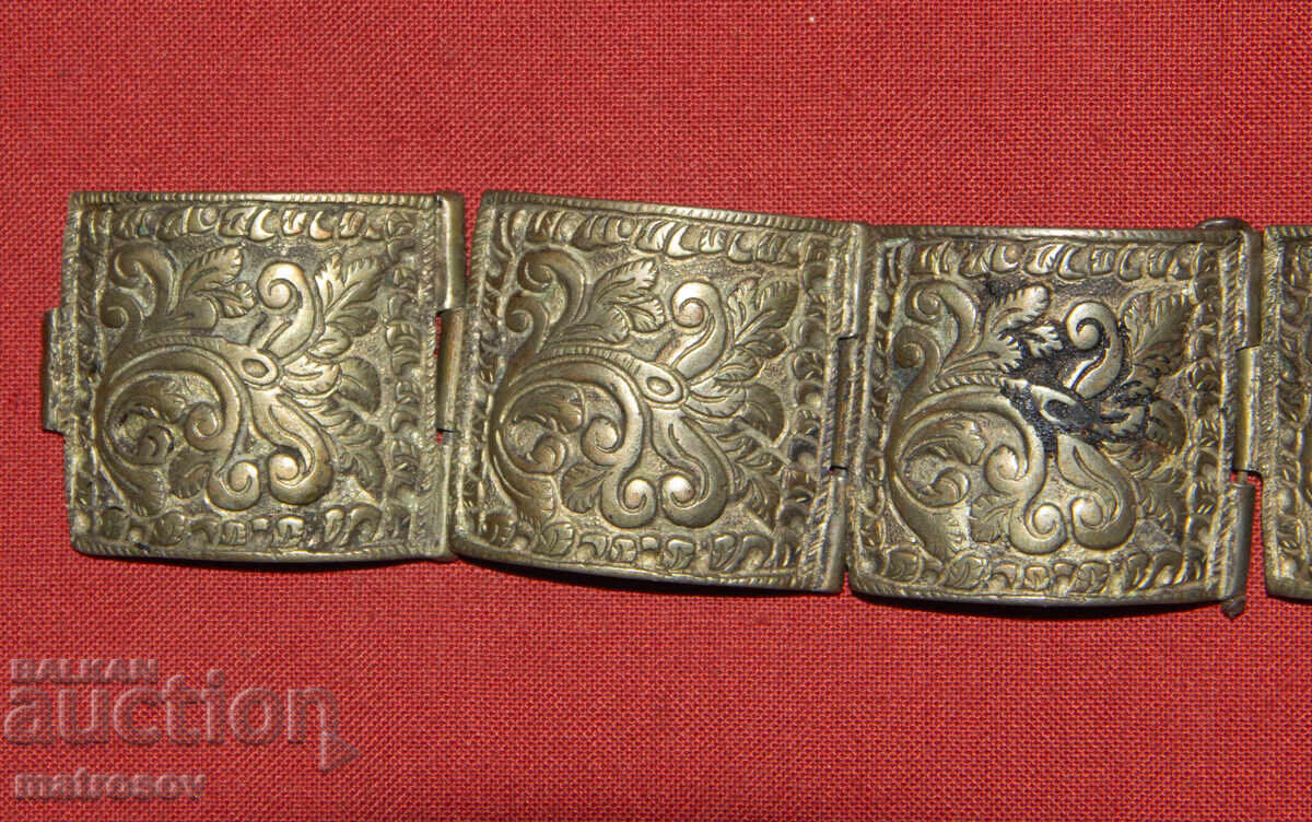 Brățară veche tradițională bijuterie argint / bronz - 6