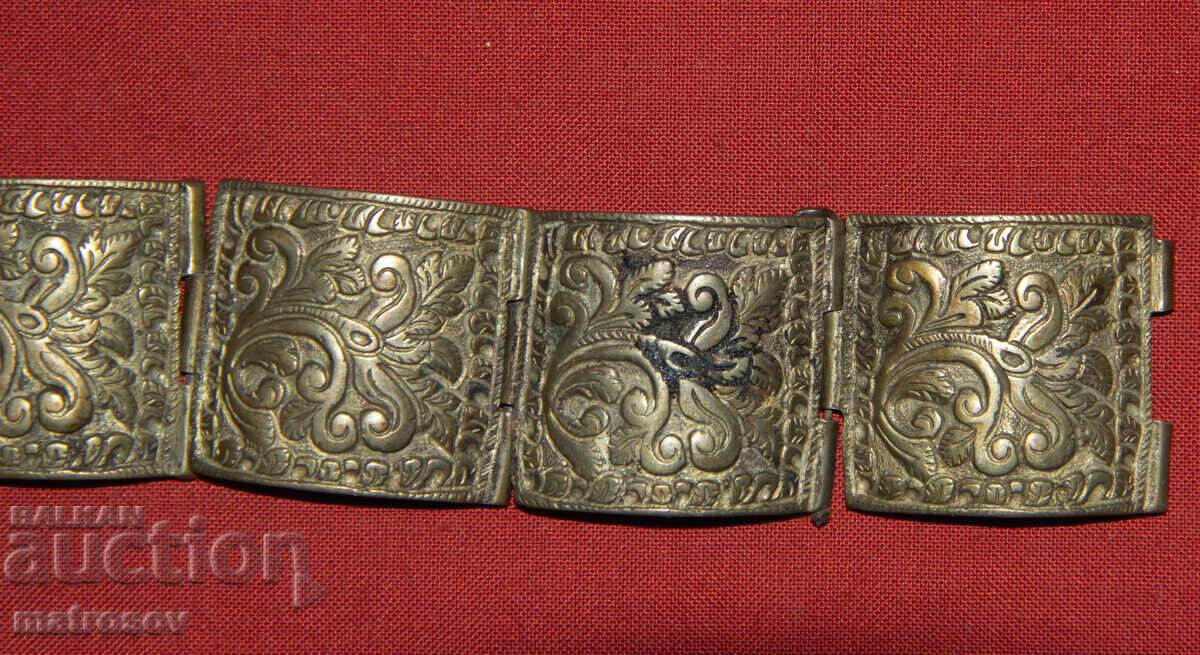 Brățară veche tradițională bijuterie argint / bronz - 7