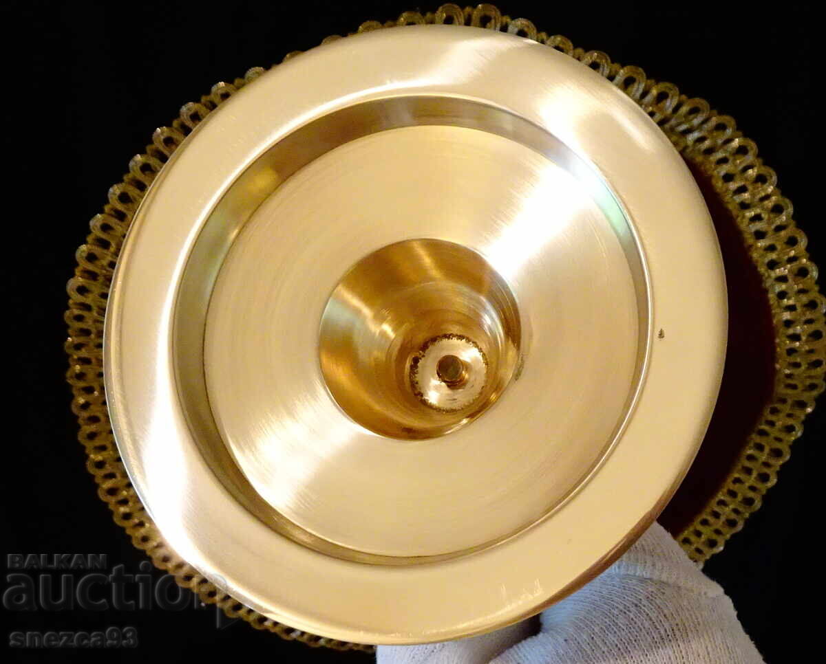 Bronze candlestick with Baroque decoration, 26.5 cm high with price 34.00 BGN | € 17.38